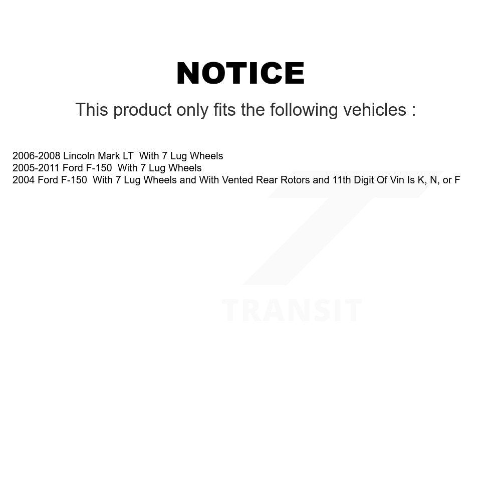 [Arrière] Kit de disque (percé rainuré revêtu) de frein pour Ford F-150 Lincoln Mark LT KD-100116
