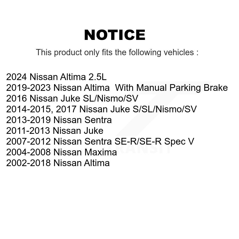 [Arrière] Kit de disque (percé rainuré revêtu) de frein pour Nissan Altima Sentra Maxima Juke KD-100147