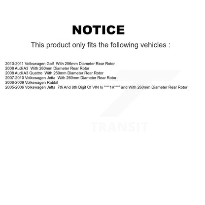 [Arrière] Kit de disque (percé rainuré revêtu) de frein pour Volkswagen Jetta Rabbit Audi A3 Golf Quattro KD-100154