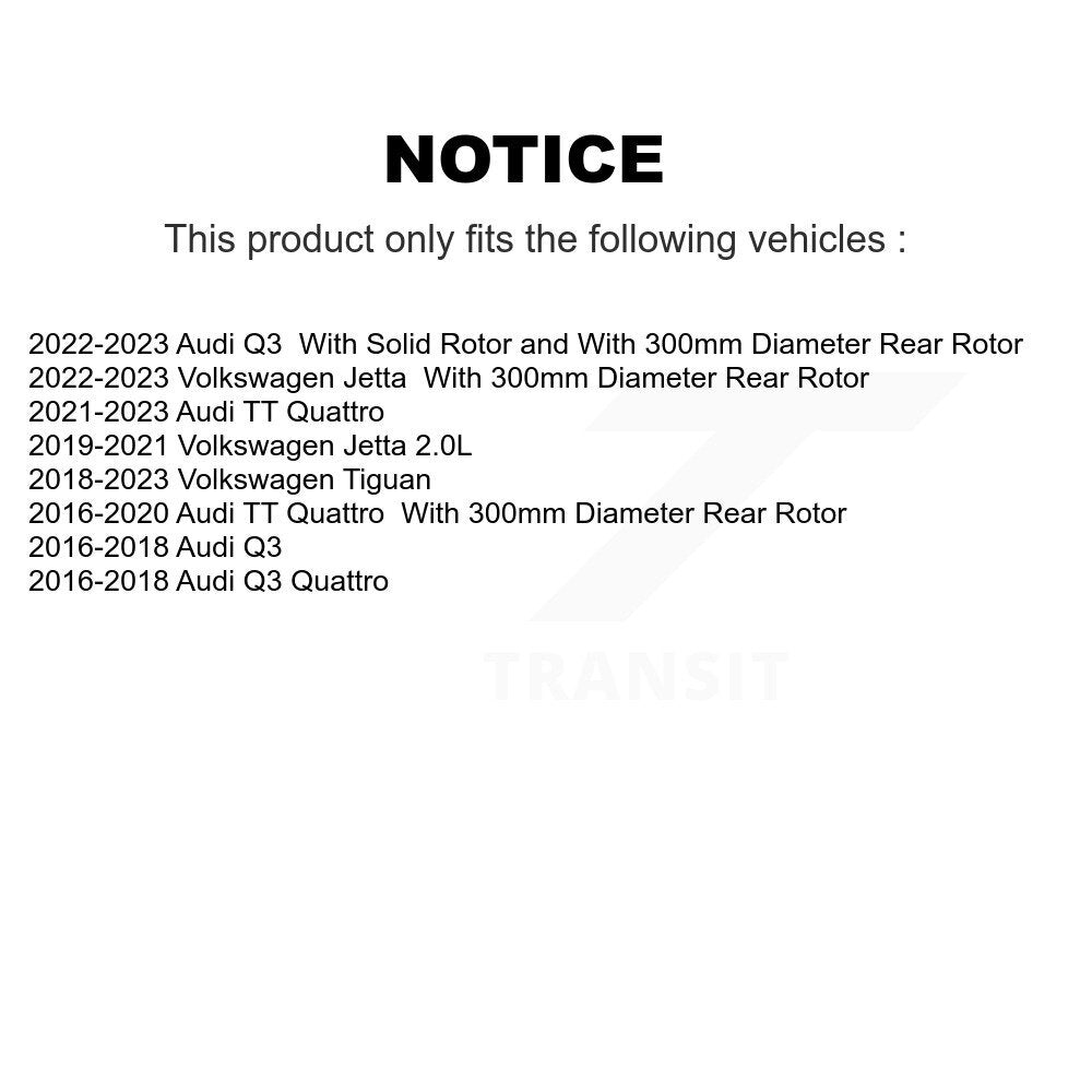 [Arrière] Kit de disque (percé rainuré revêtu) de frein pour Volkswagen Tiguan Jetta Audi Q3 Quattro TT KD-100195