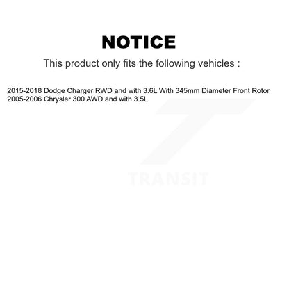 [Avant + Arrière] Kit de disque (percé rainuré revêtu) de frein pour Dodge Charger Chrysler 300 KD-100244