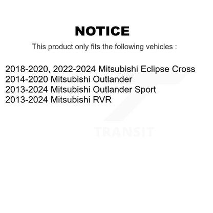 [Avant + Arrière] Kit de disque (percé rainuré revêtu) de frein pour Mitsubishi Outlander Sport Eclipse Cross RVR KD-100251