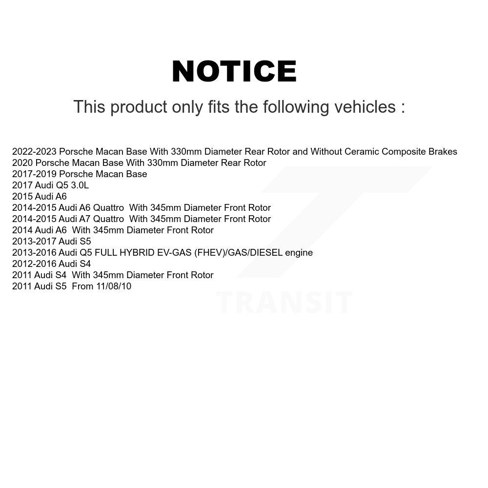 [Avant + Arrière] Kit de disque (percé rainuré revêtu) de frein pour Audi Q5 Porsche Macan A6 Quattro S4 S5 A7 KD-100319