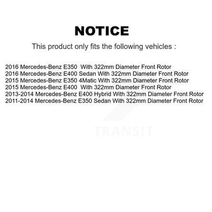 [Avant + Arrière] Kit de disque (percé rainuré revêtu) de frein pour Mercedes-Benz E350 E400 avec 322mm Diameter Rotor KD-100327
