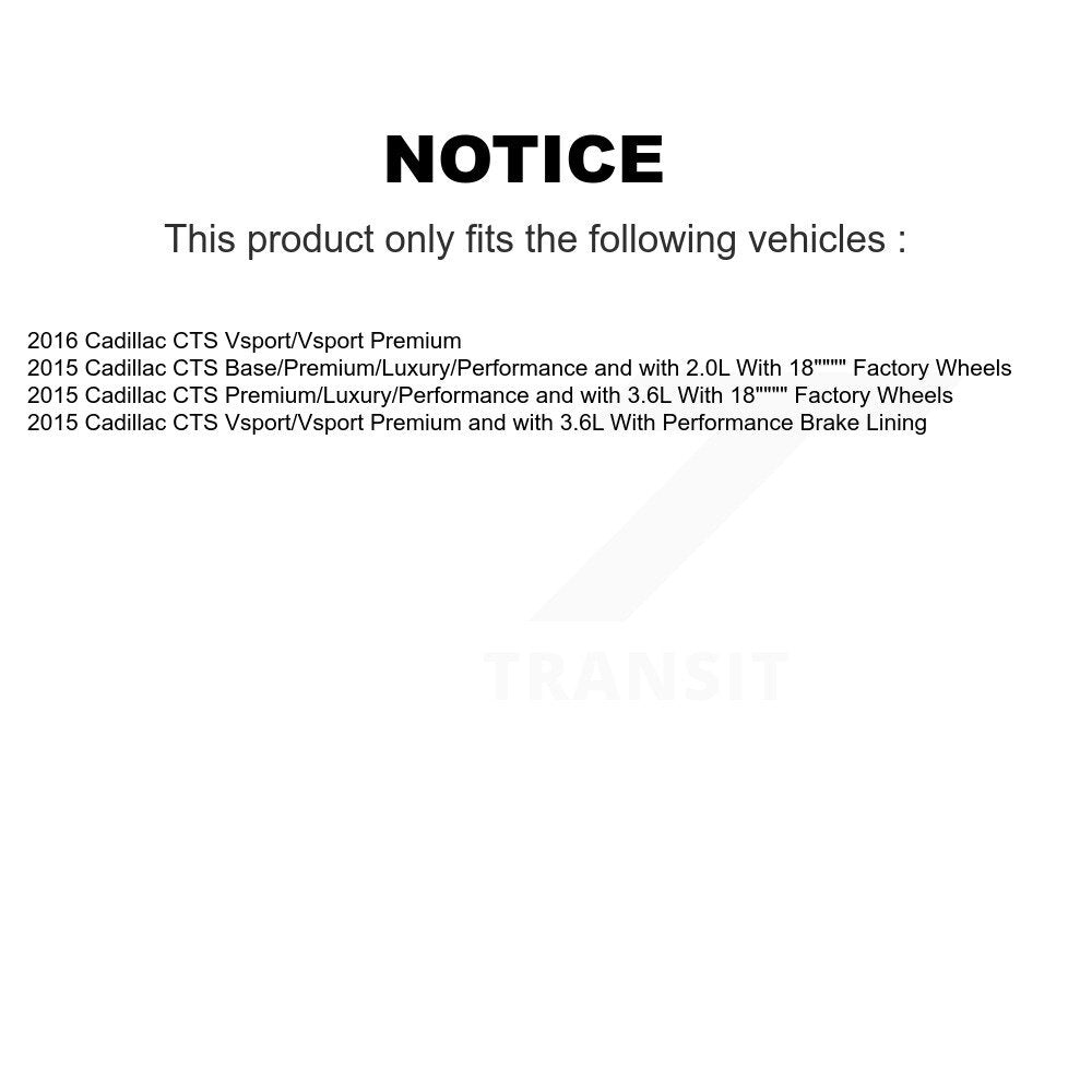 [Avant + Arrière] Kit de disque (percé rainuré revêtu) de frein pour Cadillac CTS KD-100366