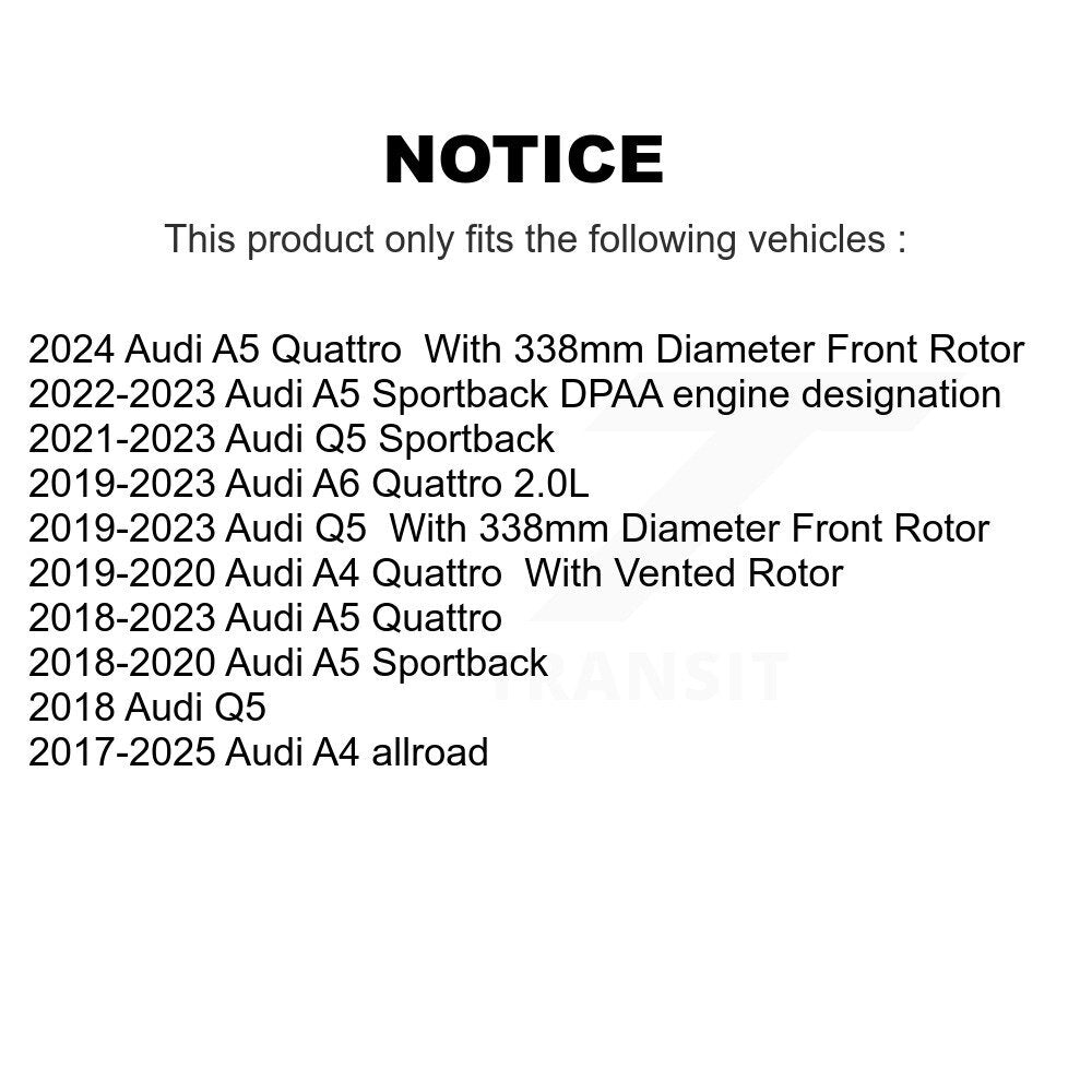 [Avant + Arrière] Kit de disque (percé rainuré revêtu) de frein pour Audi Q5 A5 Quattro A4 A6 Sportback allroad KD-100390