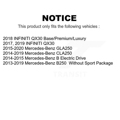 [Avant] Kit de disque (percé rainuré revêtu) de frein pour Mercedes-Benz CLA250 GLA250 INFINITI QX30 B Electric Drive B250 KD-100422