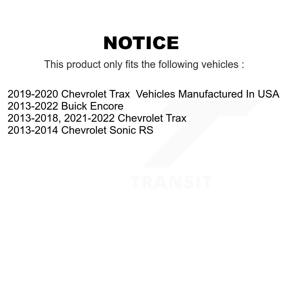 [Avant] Kit de disque (percé rainuré revêtu) de frein pour Chevrolet Buick Encore Trax Sonic KD-100425