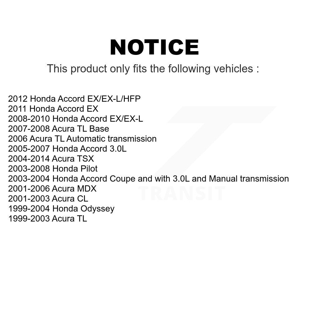 [Avant] Kit de disque (percé rainuré revêtu) de frein pour Honda Accord Acura Pilot Odyssey TL TSX MDX CL KD-100433