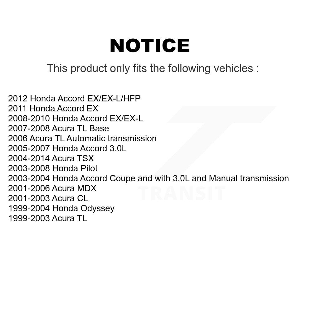[Avant] Kit de disque (percé rainuré revêtu) de frein pour Honda Accord Acura Pilot Odyssey TL TSX MDX CL KD-100433