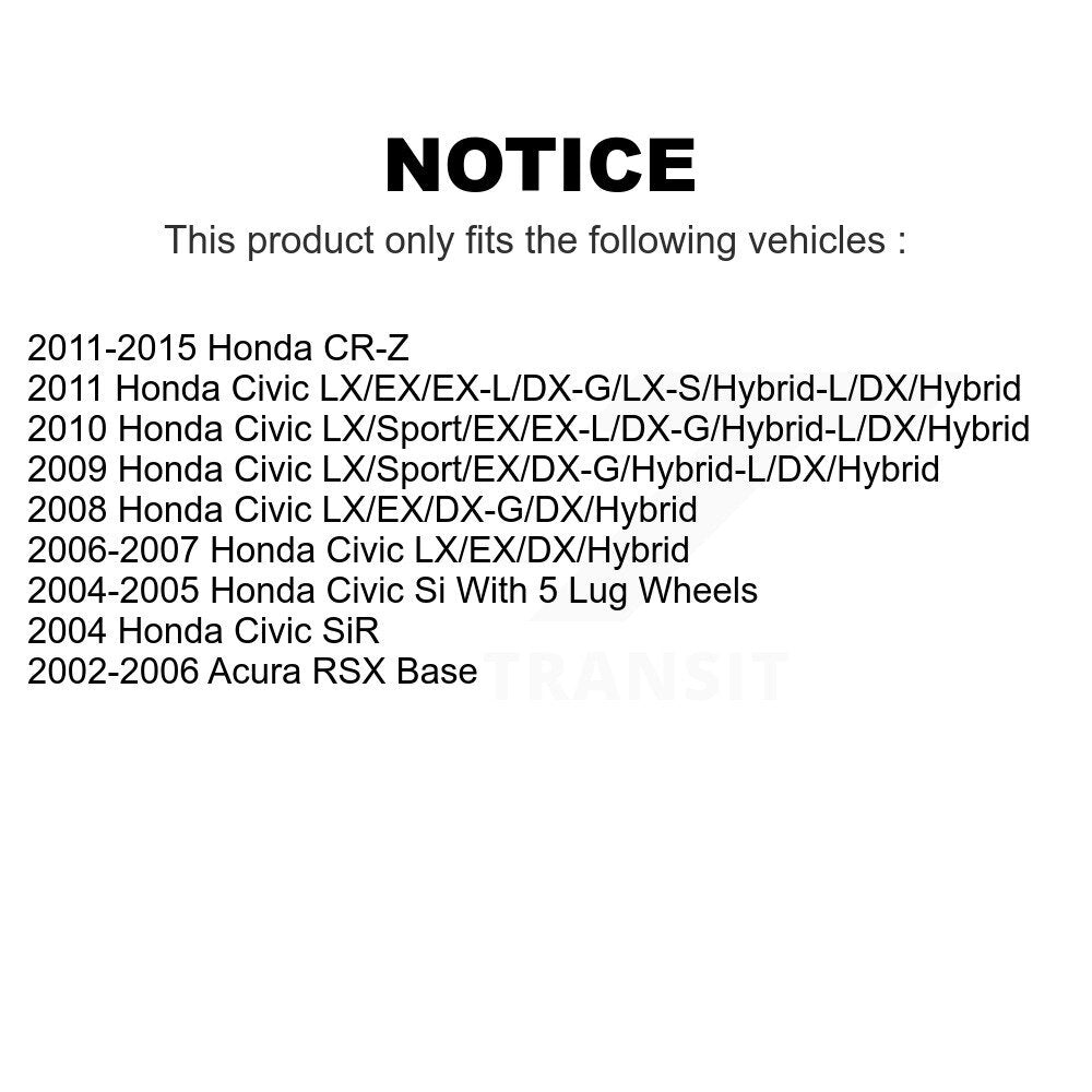 [Avant] Kit de disque (percé rainuré revêtu) de frein pour Honda Civic Acura RSX CR-Z KD-100434