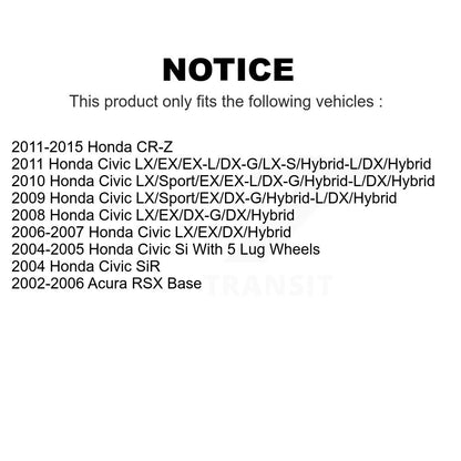 [Avant] Kit de disque (percé rainuré revêtu) de frein pour Honda Civic Acura RSX CR-Z KD-100434