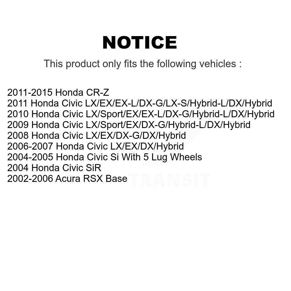 [Avant] Kit de disque (percé rainuré revêtu) de frein pour Honda Civic Acura RSX CR-Z KD-100434