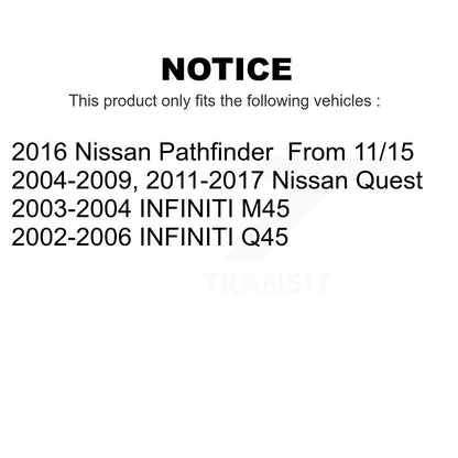 [Avant] Kit de disque (percé rainuré revêtu) de frein pour Nissan Quest Pathfinder Infiniti Q45 M45 INFINITI KD-100435