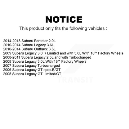 [Avant] Kit de disque (percé rainuré revêtu) de frein pour Subaru Forester Outback Legacy KD-100436