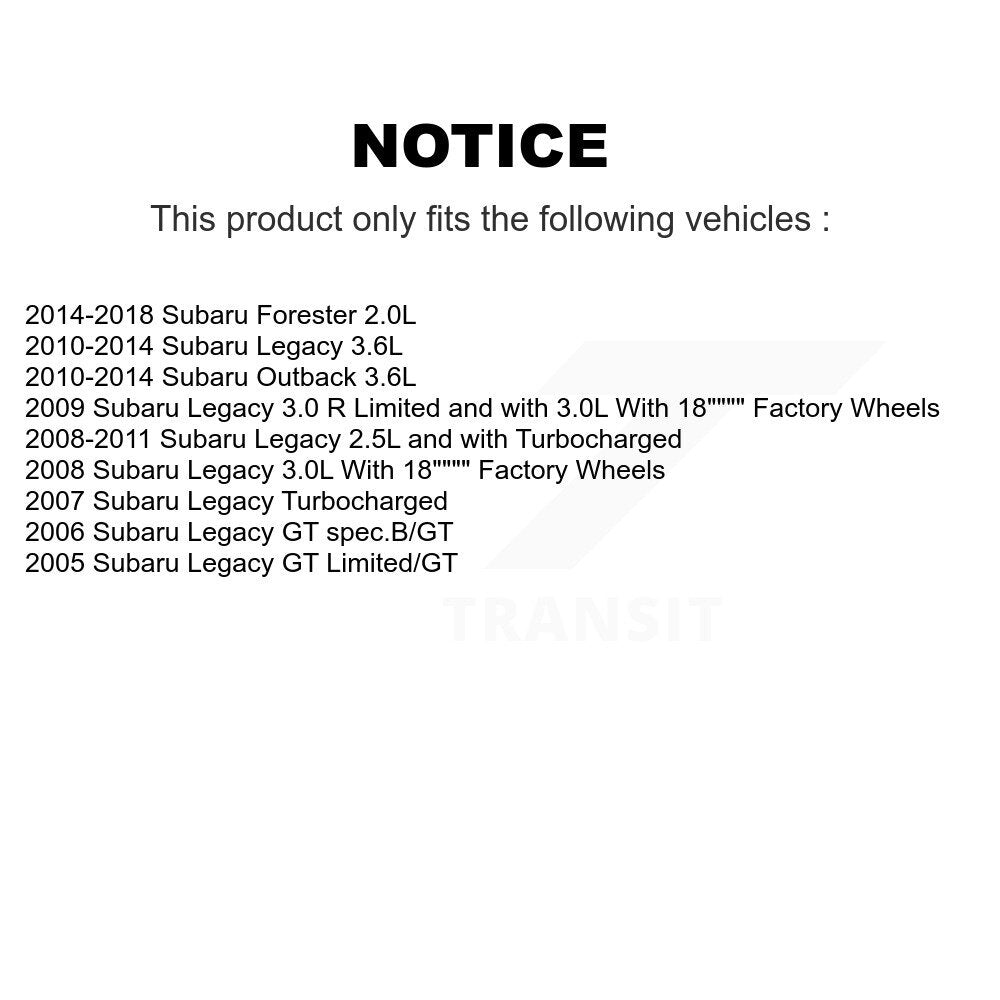[Avant] Kit de disque (percé rainuré revêtu) de frein pour Subaru Forester Outback Legacy KD-100436