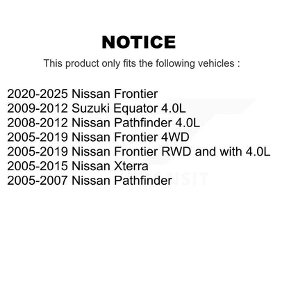 [Avant] Kit de disque (percé rainuré revêtu) de frein pour Nissan Frontier Pathfinder Xterra Suzuki Equator KD-100437