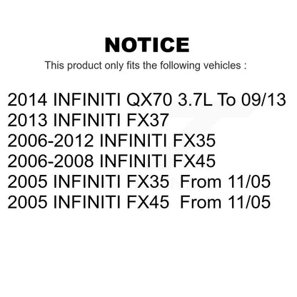 [Avant] Kit de disque (percé rainuré revêtu) de frein pour Infiniti FX35 FX37 QX70 FX45 INFINITI KD-100439