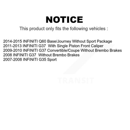 [Avant] Kit de disque (percé rainuré revêtu) de frein pour INFINITI G37 G35 Q60 KD-100440