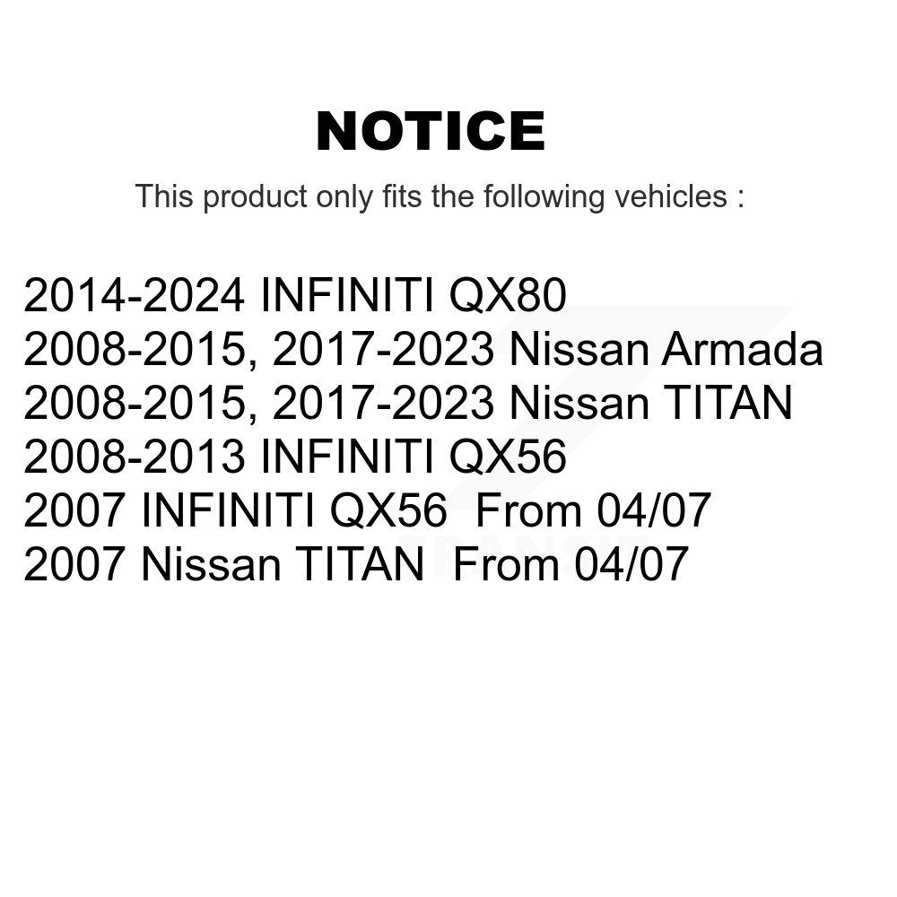 [Avant] Disque de frein pour Nissan TITAN Armada INFINITI QX80 QX56 KD-100441