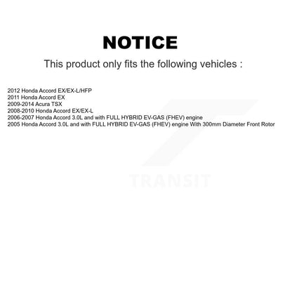 [Avant + Arrière] Kit de disque (percé rainuré revêtu) de frein pour Honda Accord Acura TSX KD-100468