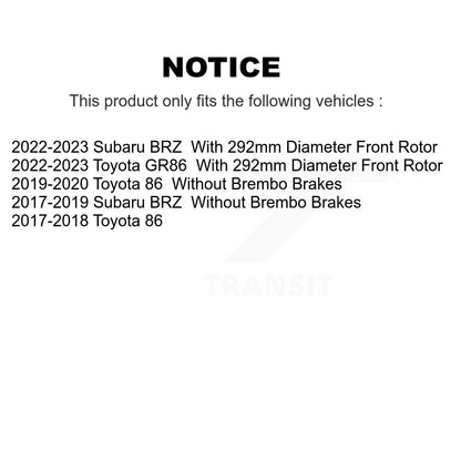 [Avant + Arrière] Kit de disque (percé rainuré revêtu) de frein pour Toyota 86 Subaru BRZ GR86 KD-100472