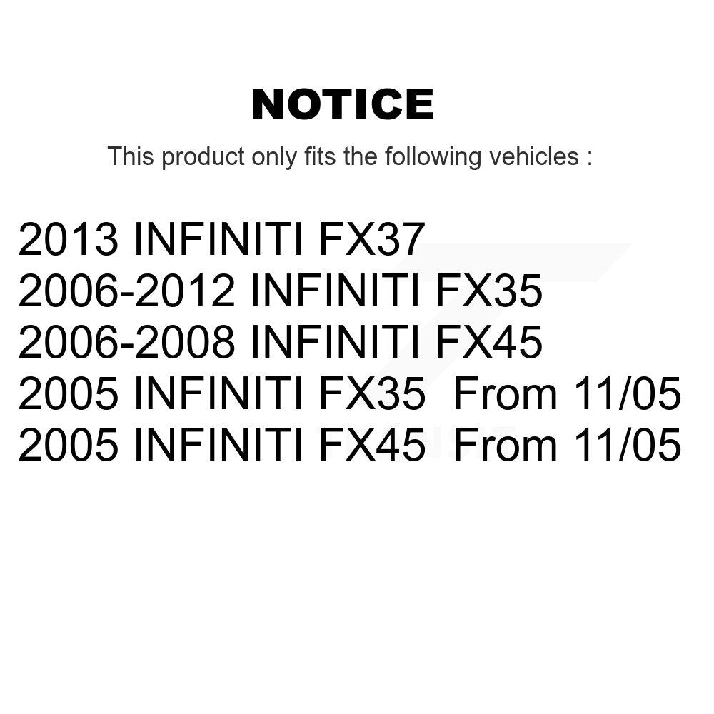 [Avant + Arrière] Kit de disque (percé rainuré revêtu) de frein pour Infiniti FX35 FX37 QX70 FX45 INFINITI KD-100481