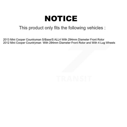 [Avant et Arrière] Disque de frein pour Mini Cooper Countryman KD-100483