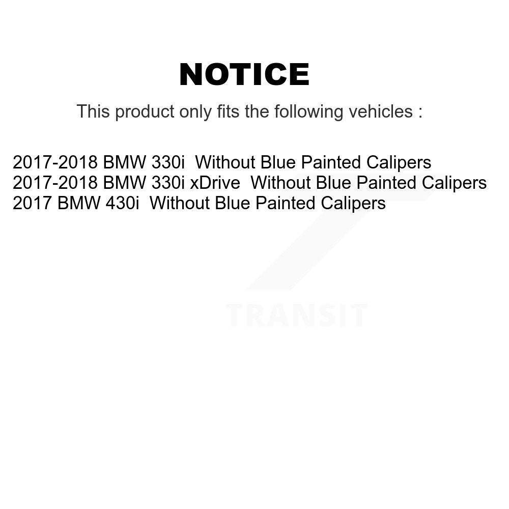 [Avant + Arrière] Kit de disque (percé rainuré revêtu) de frein pour BMW 330i xDrive 430i sans Blue Painted Calipers KD-100489