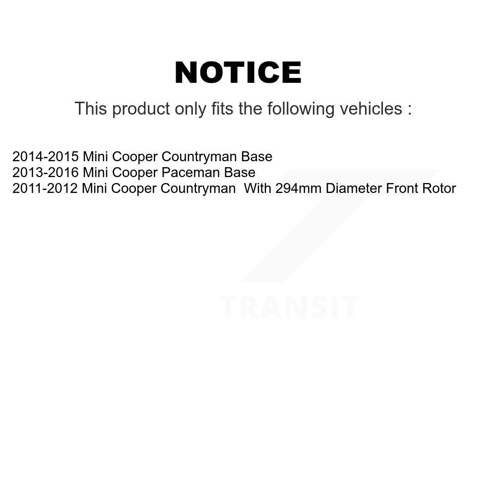 [Avant + Arrière] Kit de disque (percé rainuré revêtu) de frein pour Mini Cooper Countryman Paceman KD-100505