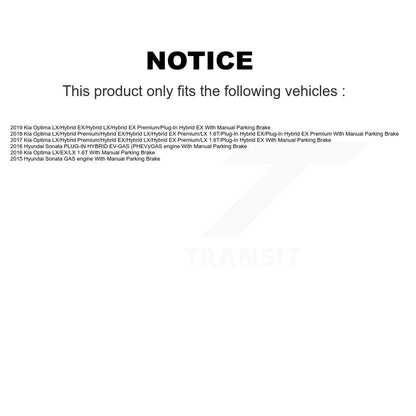 [Avant + Arrière] Kit de disque (percé rainuré revêtu) de frein pour Hyundai Sonata Kia Optima avec Manual Parking KD-100511