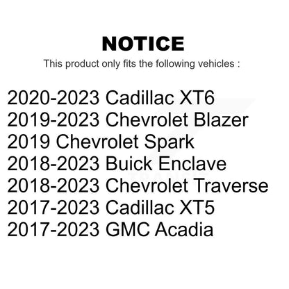 [Arrière] Kit de disque (percé rainuré revêtu) de frein pour Chevrolet Traverse GMC Acadia Cadillac XT5 Buick Enclave Blazer Spark XT6 KD-100521