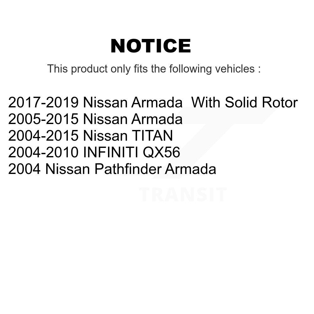 [Arrière] Kit de disque (percé rainuré revêtu) de frein pour Nissan Titan Armada INFINITI QX56 Pathfinder TITAN KD-100528