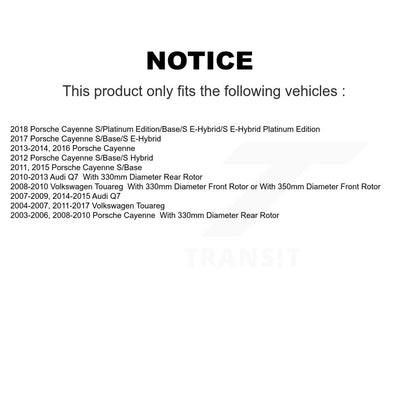 [Arrière] Disque de frein pour Porsche Cayenne Volkswagen Touareg Audi Q7 KD-100529