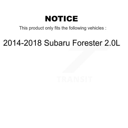 [Arrière] Kit de disque (percé rainuré revêtu) de frein pour 2014-2018 Subaru Forester 2.0L KD-100548