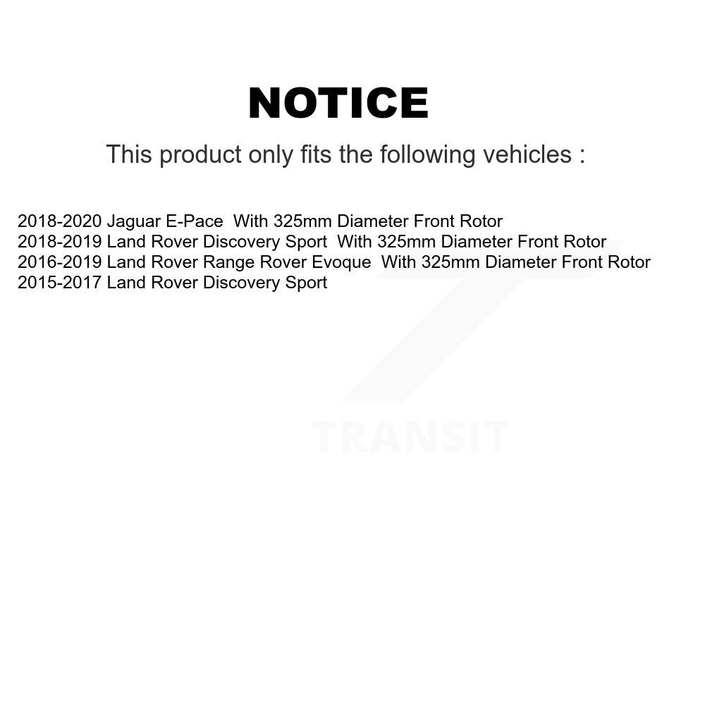 [Avant] Kit de disque (percé rainuré revêtu) de frein pour Land Rover Discovery Sport Range Evoque Jaguar E-Pace KD-100563