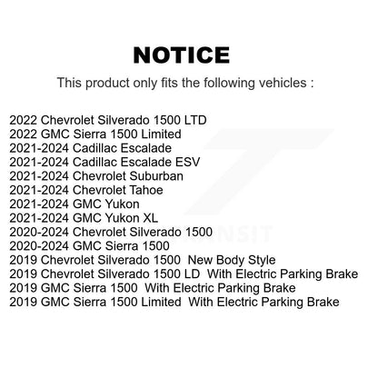 [Arrière] Kit de disque (percé rainuré revêtu) de frein pour Chevrolet Silverado 1500 GMC Sierra LD Limited Cadillac Tahoe Yukon Suburban Escalade XL ESV LTD KD-100599