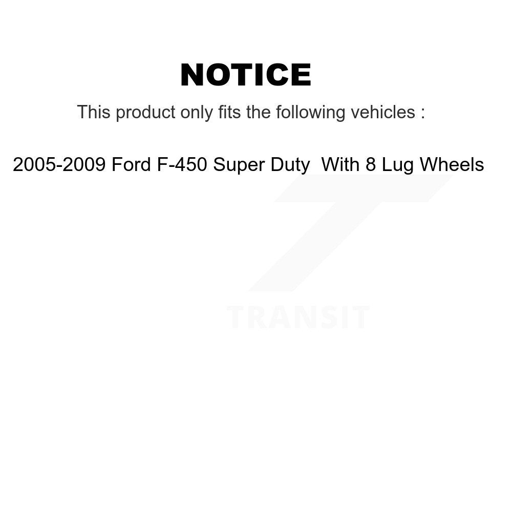 [Avant et Arrière] Disque de frein pour 05-09 Ford F-450 Super Duty With 8 Lug Wheels KD-100614