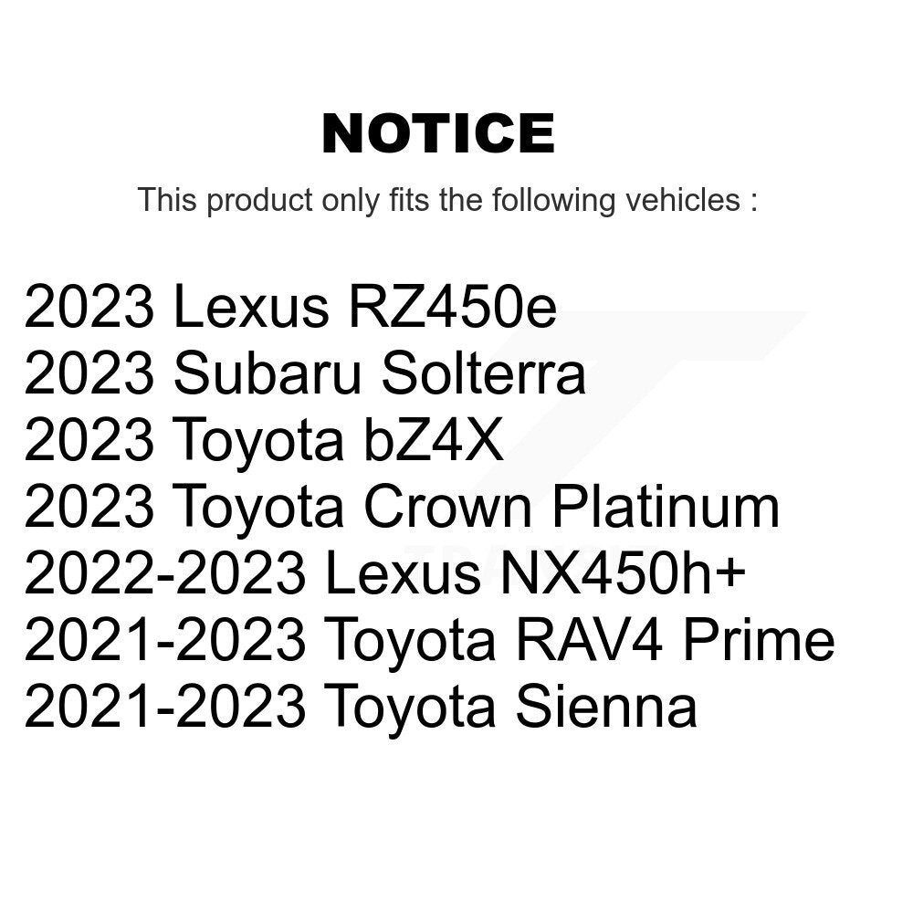 [Avant et Arrière] Disque de frein pour Toyota Sienna RAV4 Prime bZ4X Subaru Solterra KD-100656