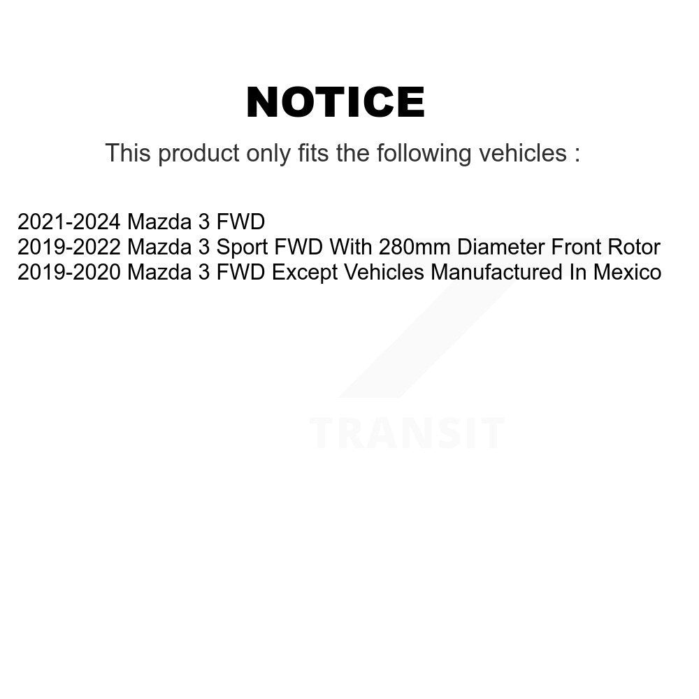 [Avant et Arrière] Disque de frein pour Mazda 3 Sport FWD KD-100679
