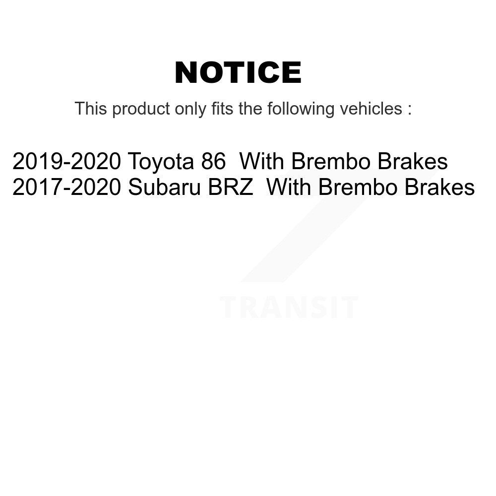 [Avant et Arrière] Disque de frein pour Subaru BRZ Toyota 86 With Brembo Brakes KD-100683