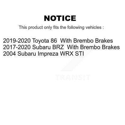 [Avant] Disque de frein pour Subaru BRZ Impreza Toyota 86 KD-100711