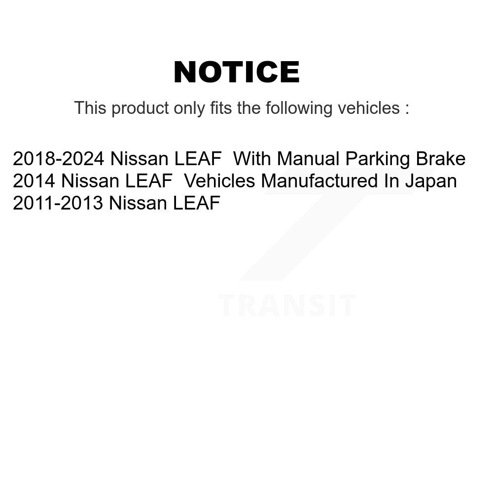 [Avant et Arrière] Disque de frein pour Nissan LEAF KD-100781