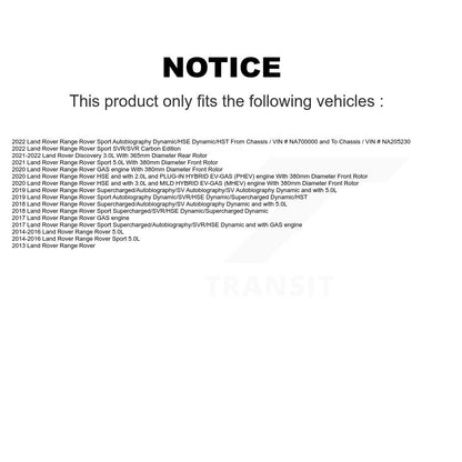 [Avant et Arrière] Disque de frein pour Land Rover Range Sport Discovery KD-100800