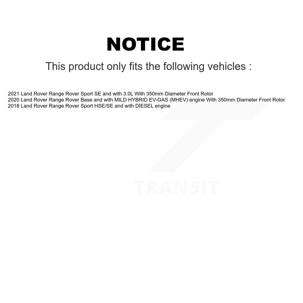[Avant et Arrière] Disque de frein pour Land Rover Range Sport KD-100802