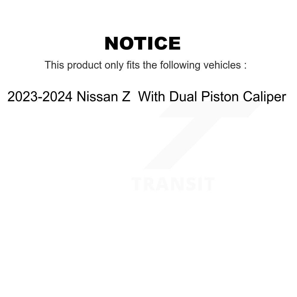 [Avant et Arrière] Disque de frein pour 2023-2024 Nissan Z With Dual Piston Caliper KD-100813
