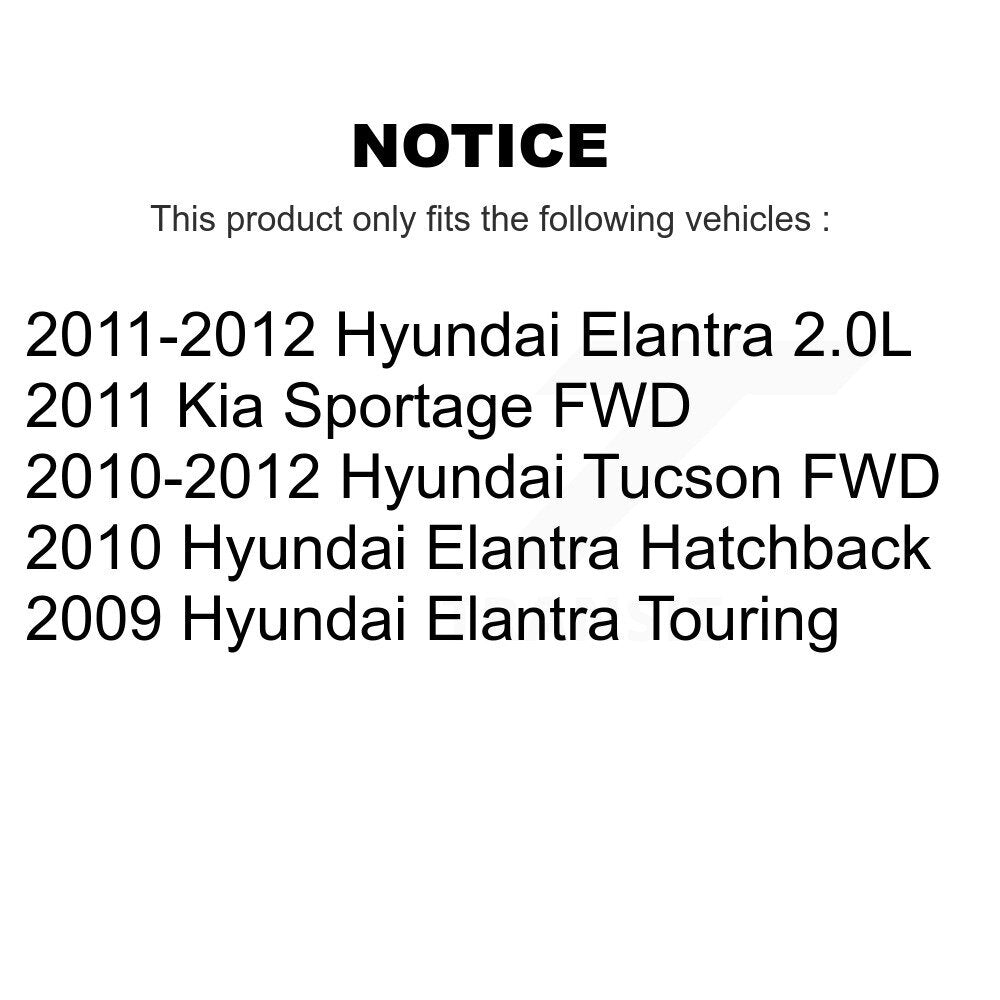 [Avant et Arrière] Disque de frein pour Hyundai Elantra Tucson Kia Sportage KD-100814