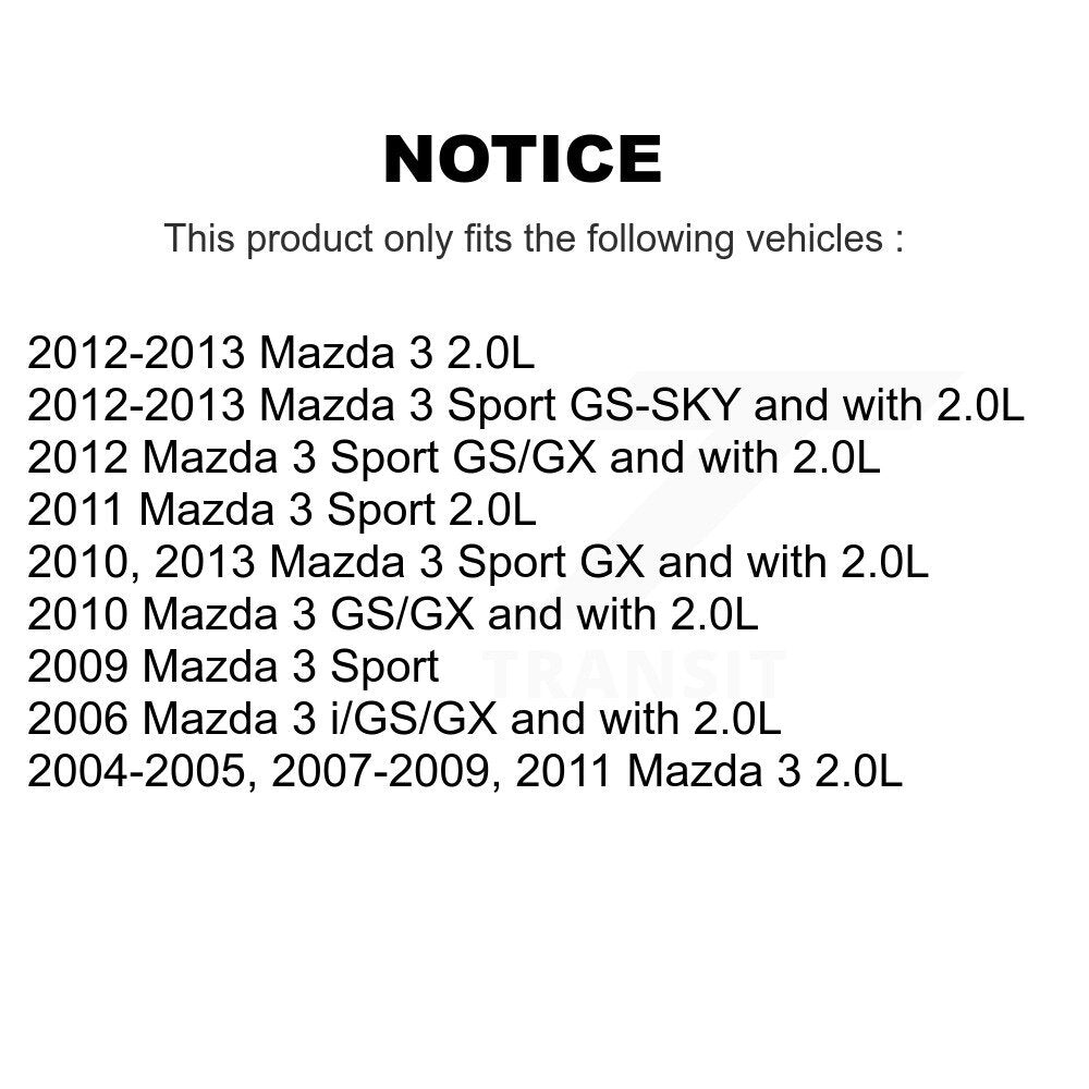 [Avant et Arrière] Disque de frein pour Mazda 3 Sport KD-100826