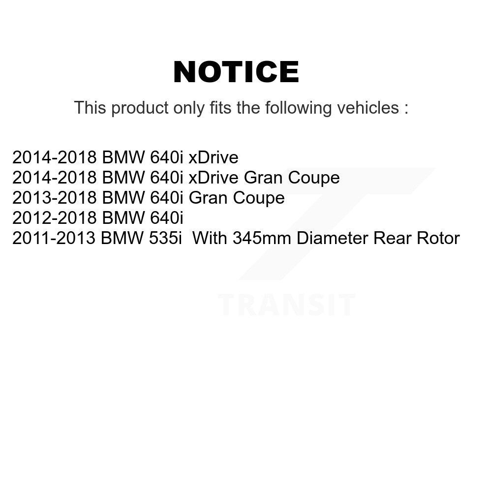 [Avant et Arrière] Disque de frein pour BMW 640i xDrive Gran Coupe 535i KD-100831