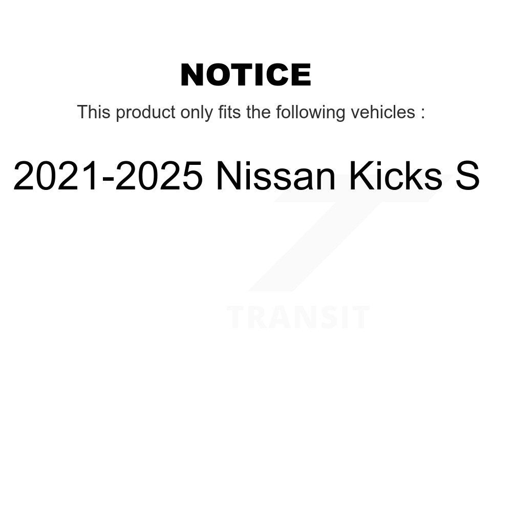 [Avant et Arrière] Disque de frein pour 2021-2025 Nissan Kicks S KD-100837